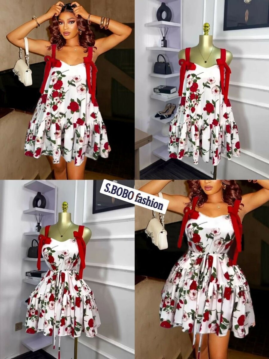 Robe à bretelles florale élégante