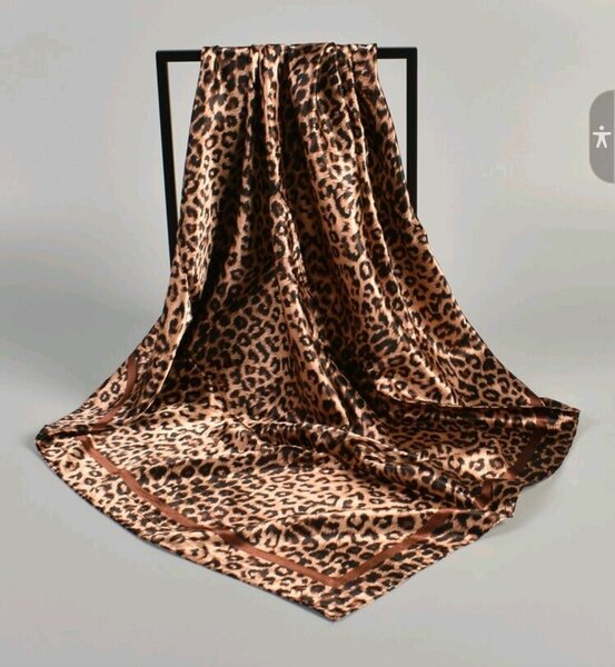 Leopard Satin Scraf