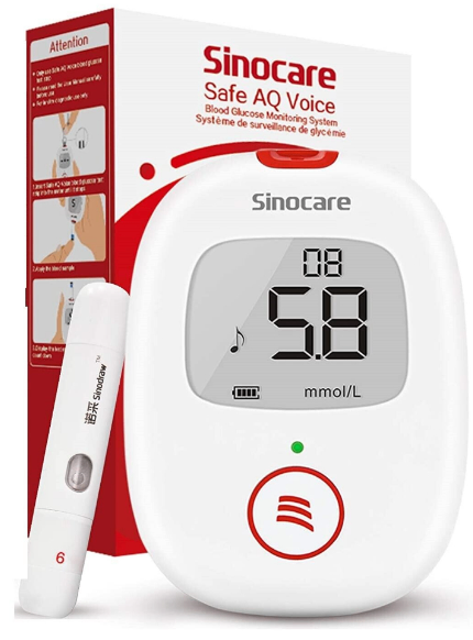 SINOCARE GLUCOMETER WITH 10 STRIPS
