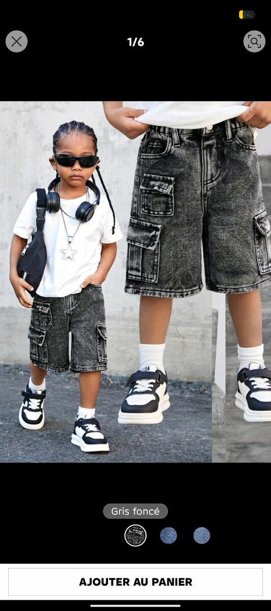Shorts cargo enfant tendance