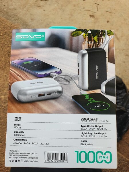 Chargeur Portable 10000mAh SOVD