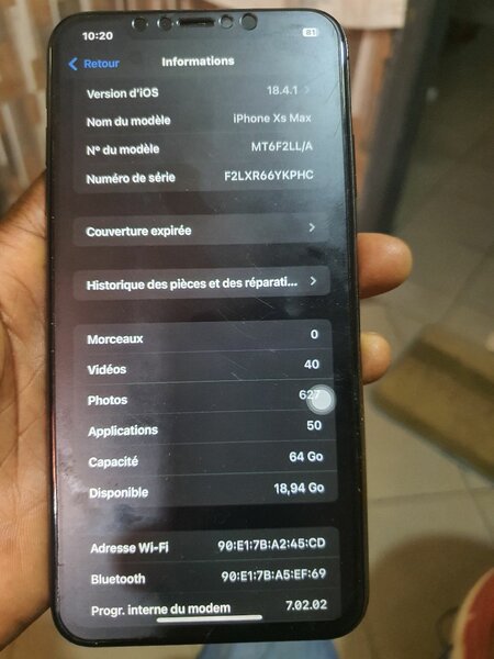 iPhone Xs Max 64GB Noir