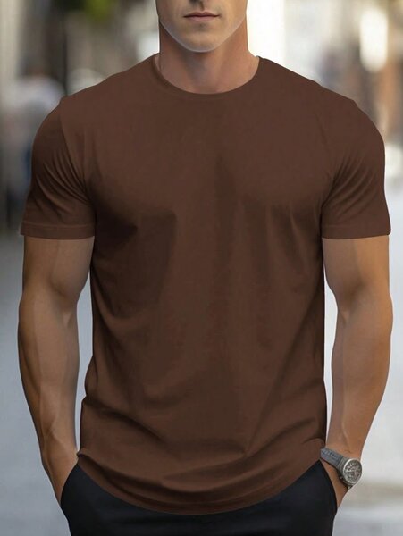 T-shirt marron homme