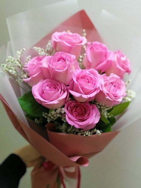 Bouquet de roses roses