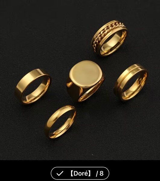 Ensemble de bagues tendance