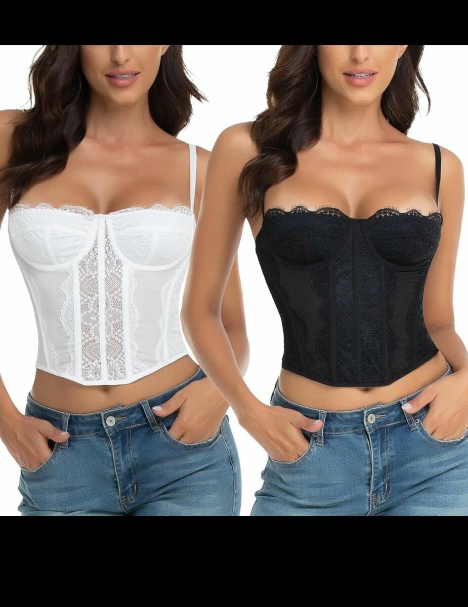 Corset en dentelle noir