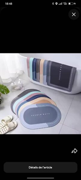 Tapis de bain antidérapant