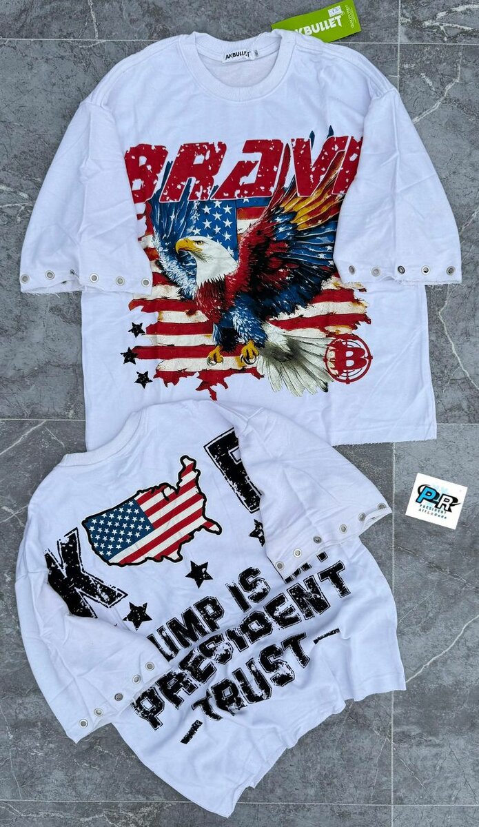 T-Shirt avec Motifs Patriotiques