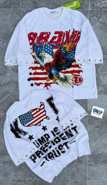 T-Shirt avec Motifs Patriotiques