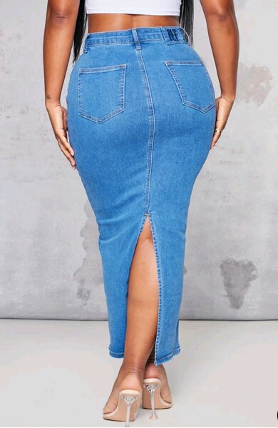 Jupe en jean fendue rétro