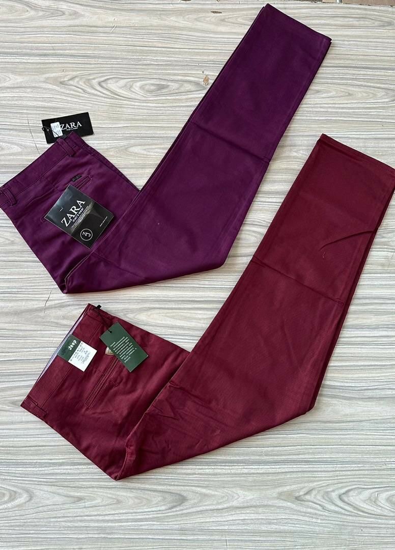 NON STRETCH KHAKI TROUSERS