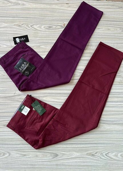 NON STRETCH KHAKI TROUSERS