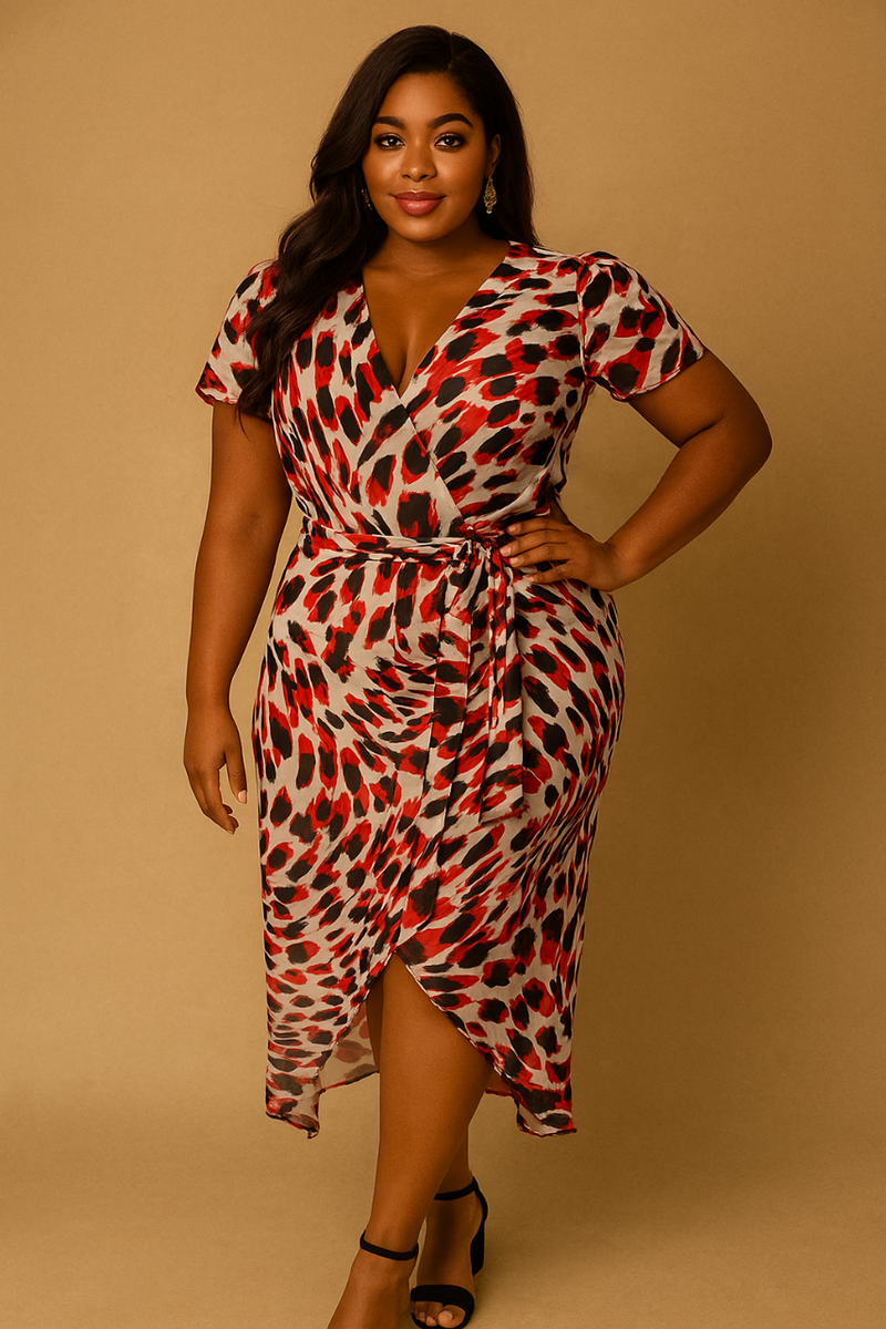 Robe Imprimée Évasée Femme