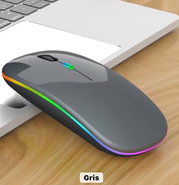 Souris sans fil RGB rechargeable