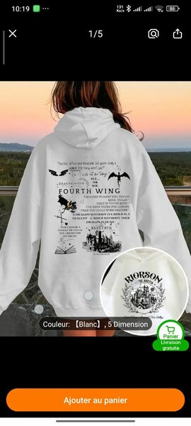 Ensemble sweat et mug 'Fourth Wing'