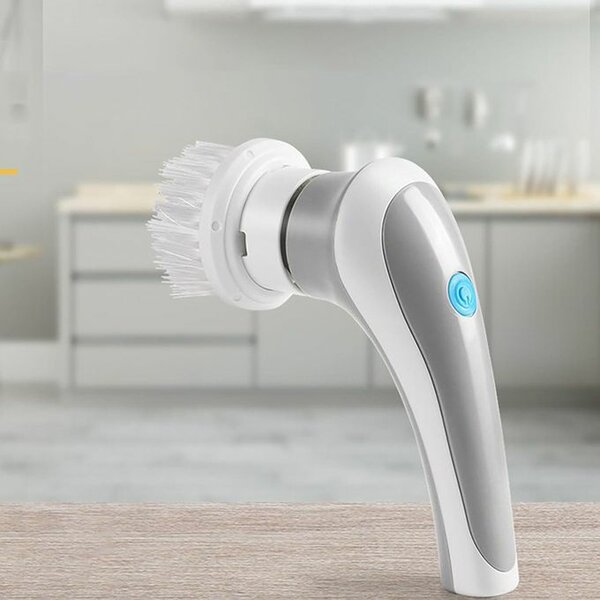 Brosses de Nettoyage Rechargeables Polyvalent pour Cuisine, Salle de Bain, Salon & Plus Blanc