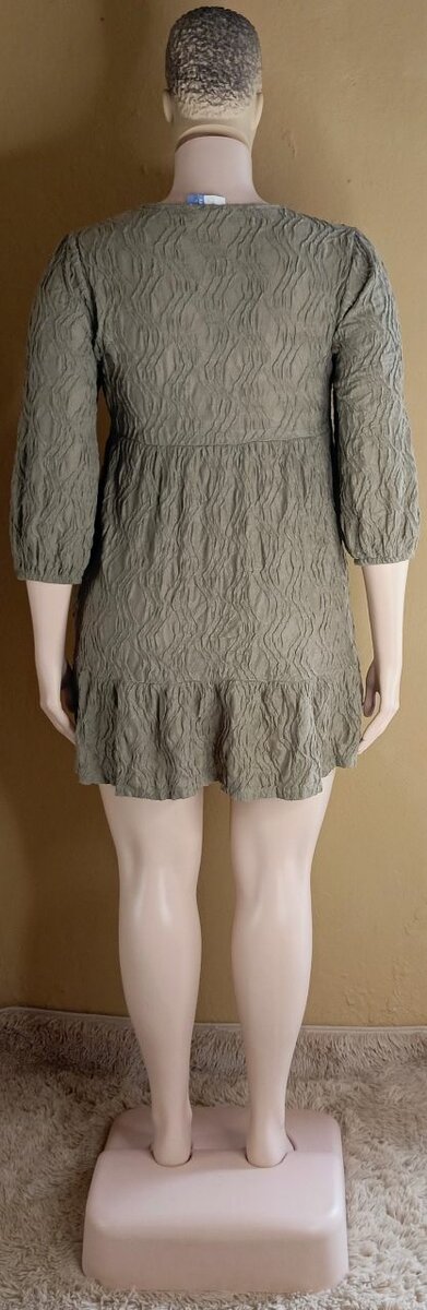 Robe courte verte pour femme