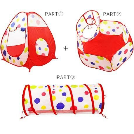 Tunnel tent with balls