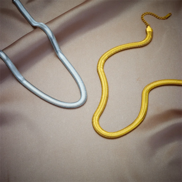 Collier Serpent Plaqué Or