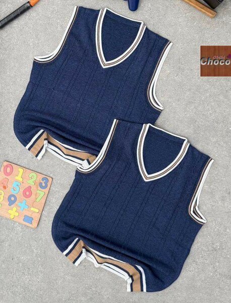 Gilets sans manches en tricot pour enfants