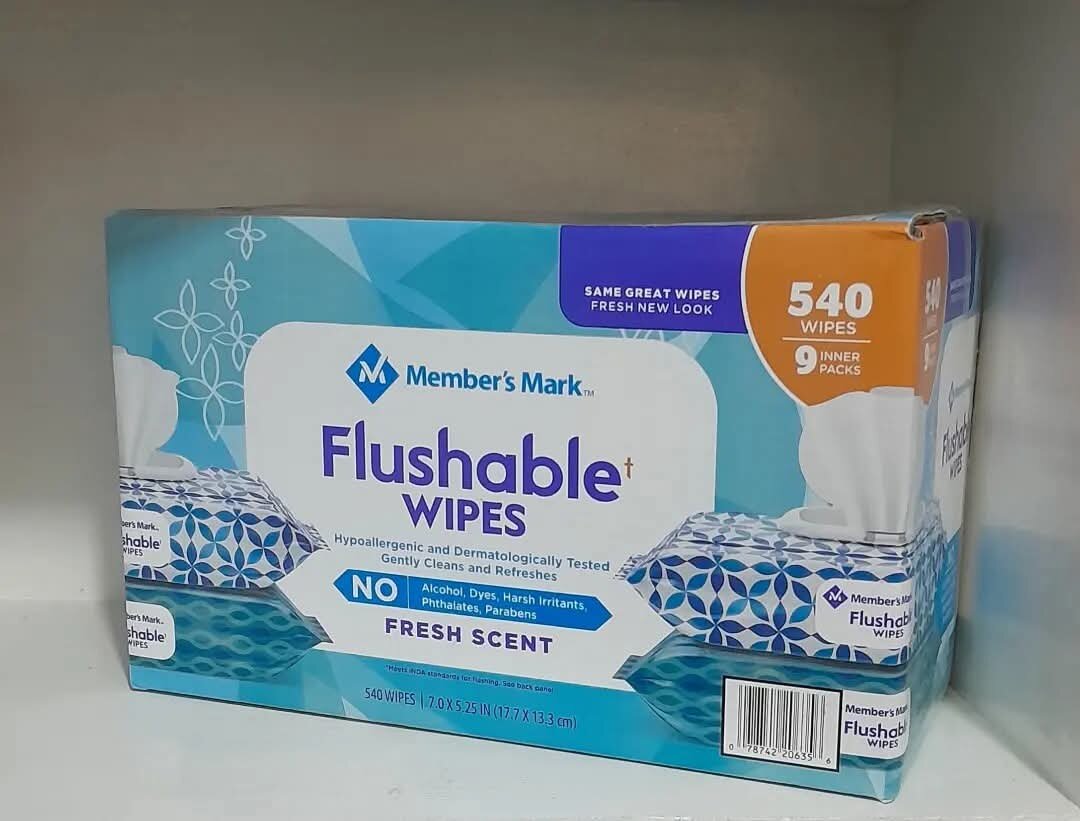 Flushable wipes