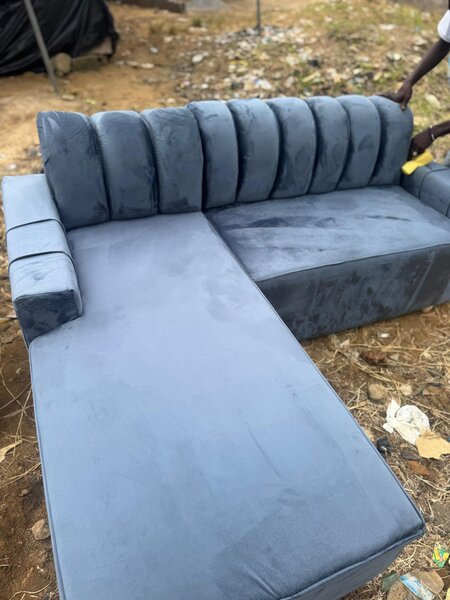 Canapé d'angle moderne bleu