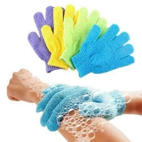 Gants exfoliants en microfibre