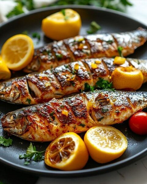 Poisson au four Attiéké