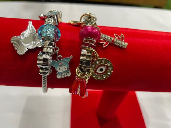 Earring,charm bracelet and anklet