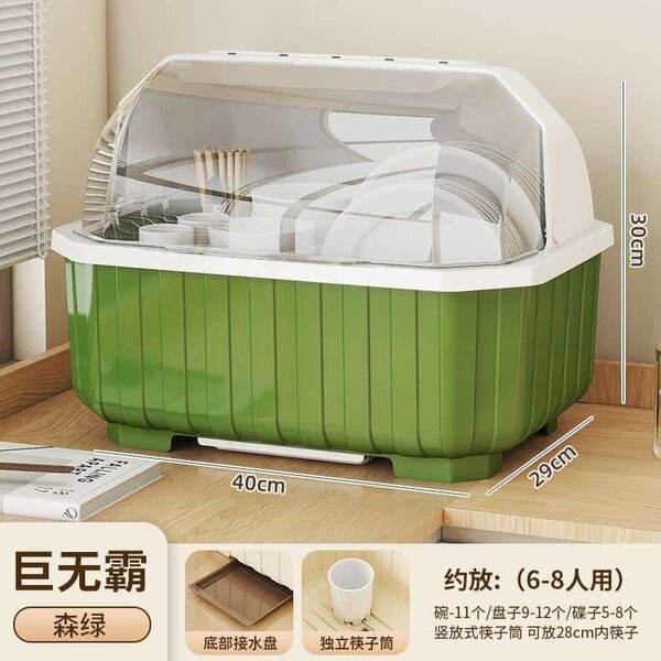 New Dish Drying Rack Utensil Holder with Lid