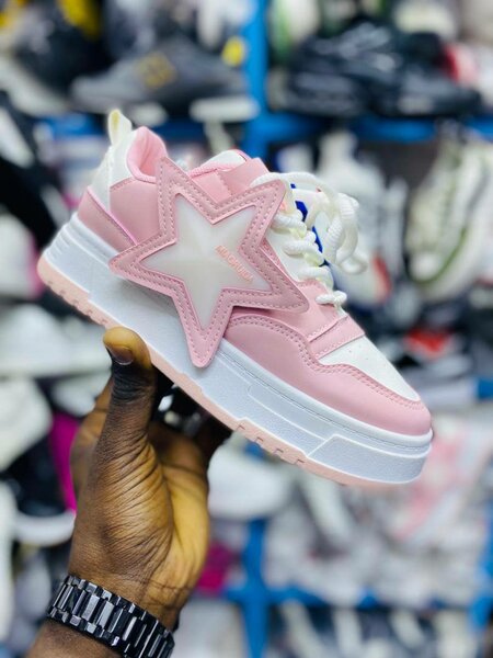 Baskets roses étoile femme