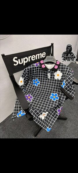 Chemise à carreaux florale tendance