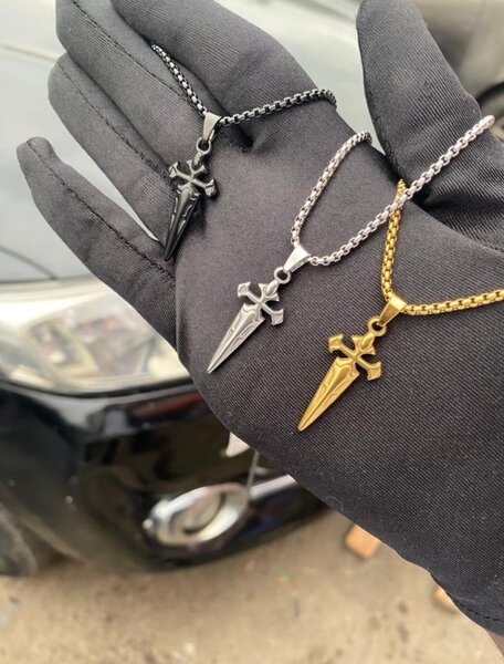 Collier Croix en Acier inoxydable