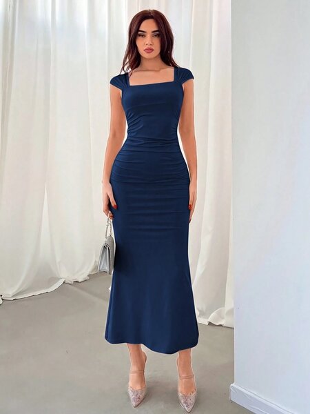 Elegant Square Neck Gown