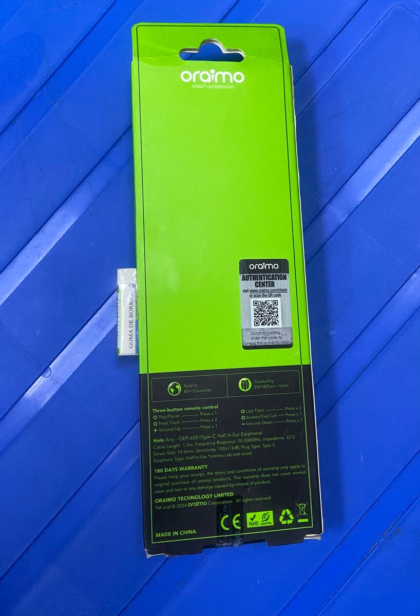 Écouteurs Oraimo Halo Airy Type-C