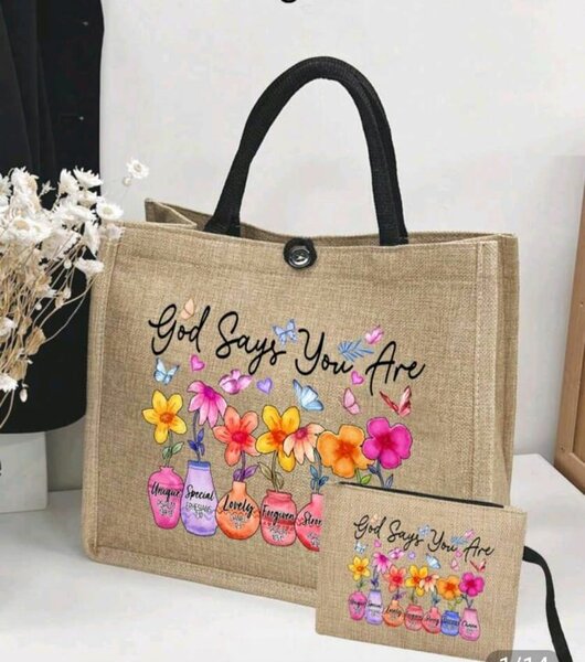 Sacs cabas en toile décorés