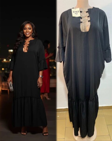 Robe maxi noire élégante