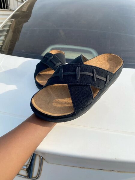 Sandales Confort Homme Noir