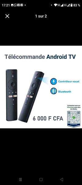 Télécommande Bluetooth Android TV