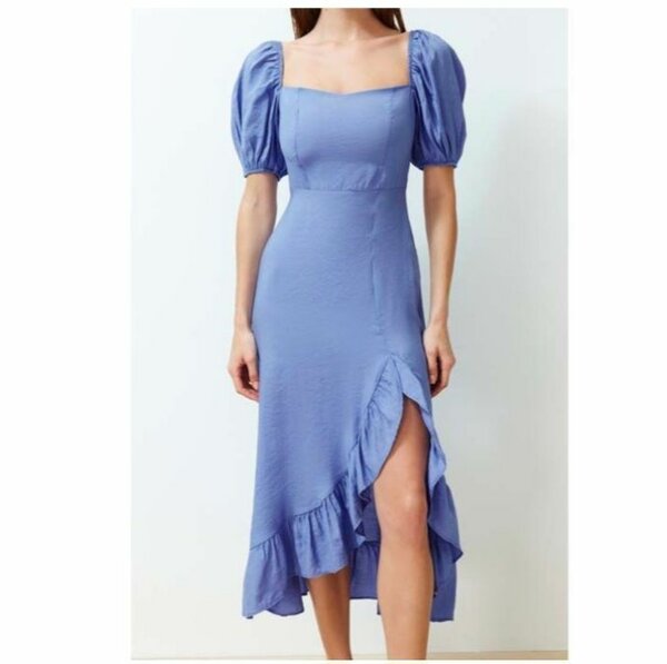 Robe midi élégante bleu