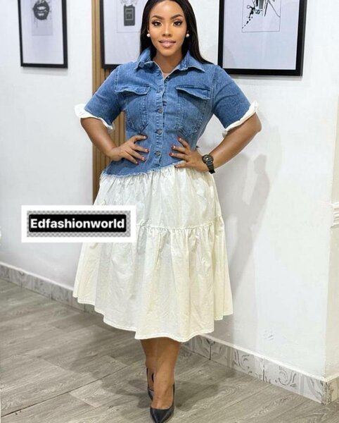 Robe chemise denim élégante