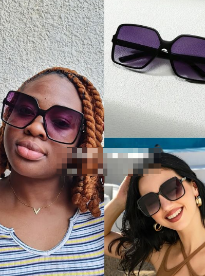 lunettes de soleil larges différentes couleurs