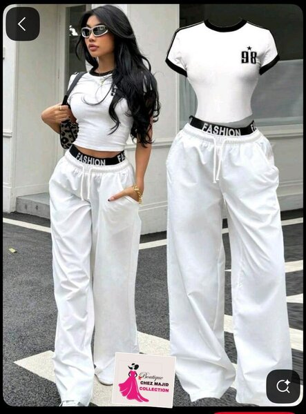 Ensemble tendance femme blanc