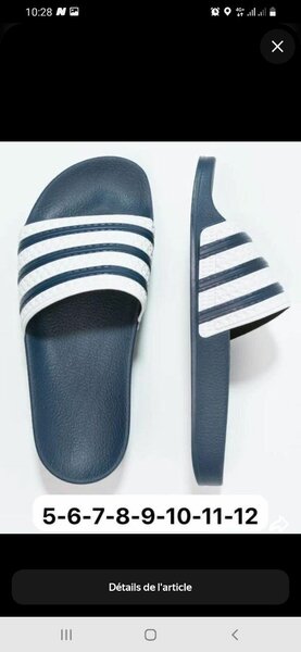 Claquettes rayées confortables