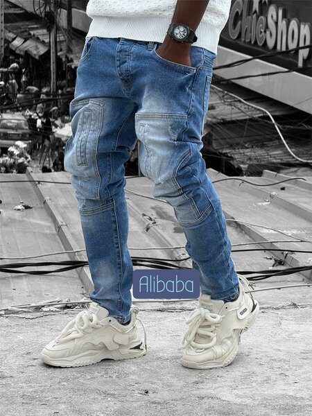 Jeans cargo tendance homme