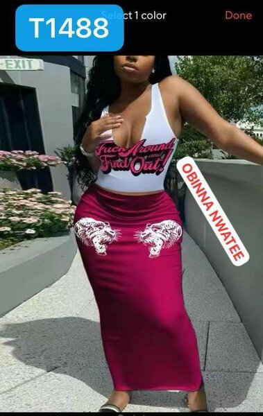 Ensemble robe et débardeur stylisé