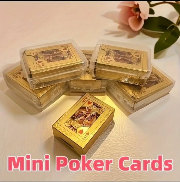Cartes Poker Mini Dorées