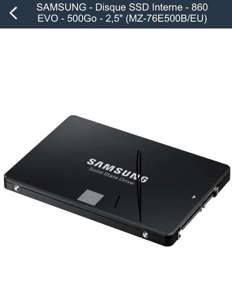 Samsung SSD Interne 860 EVO 500Go