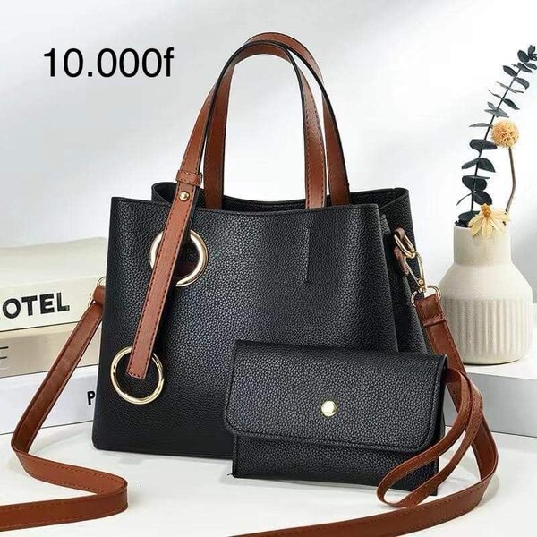 ensemble de 2 sacs à main en cuir pour femmes