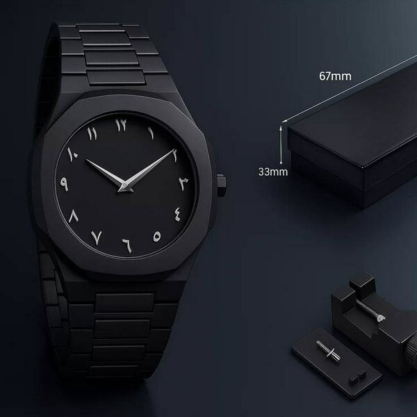 Montre élégante en acier inoxydable